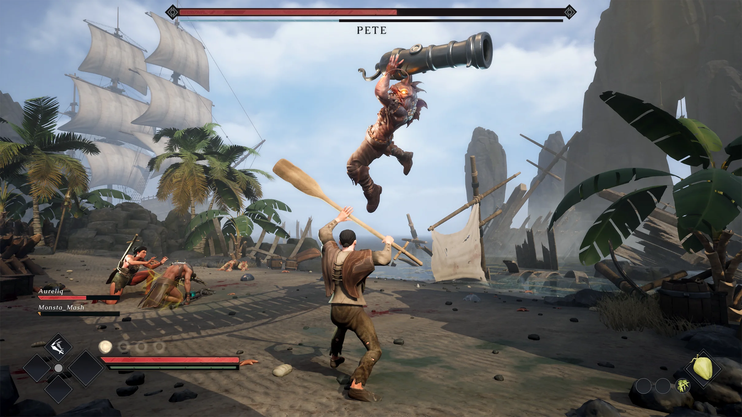 Battling Pete the pirate